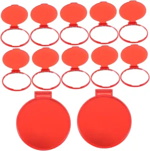 12 pcs Portable Mini Makeup Mirrors Compact Folding Mirrors Bright Lightweight and Easy to Carry for Go Makeup Touch Ups