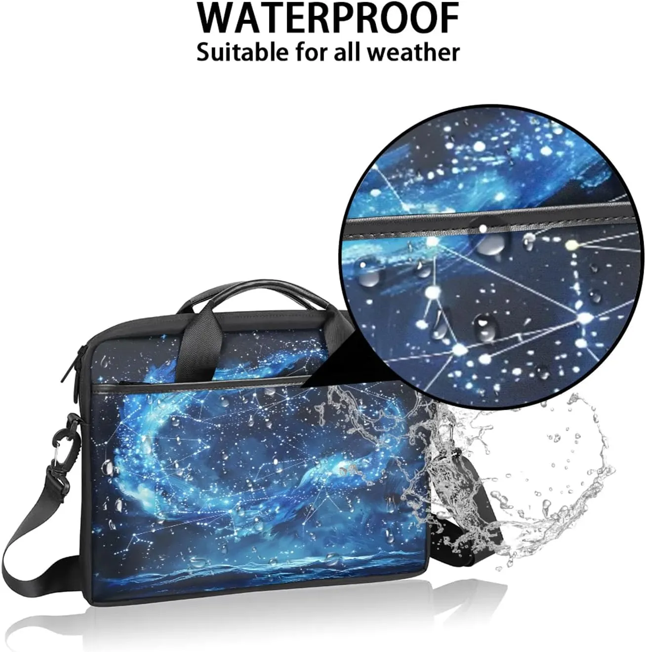 13-15 Inch Abstract Striped Handy Laptop Bag Colorful Striped Shoulder Laptop Bag For Work, School, Travel And More