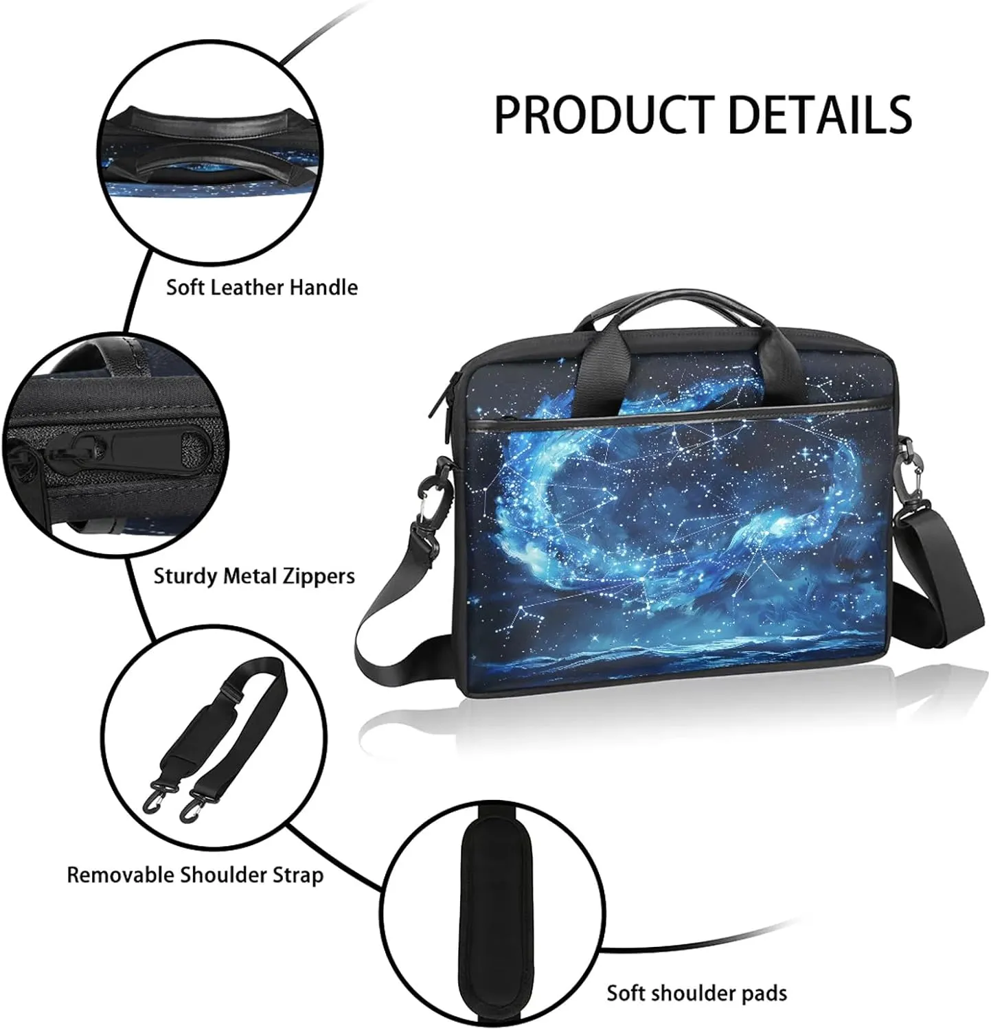 13-15 Inch Abstract Striped Handy Laptop Bag Colorful Striped Shoulder Laptop Bag For Work, School, Travel And More