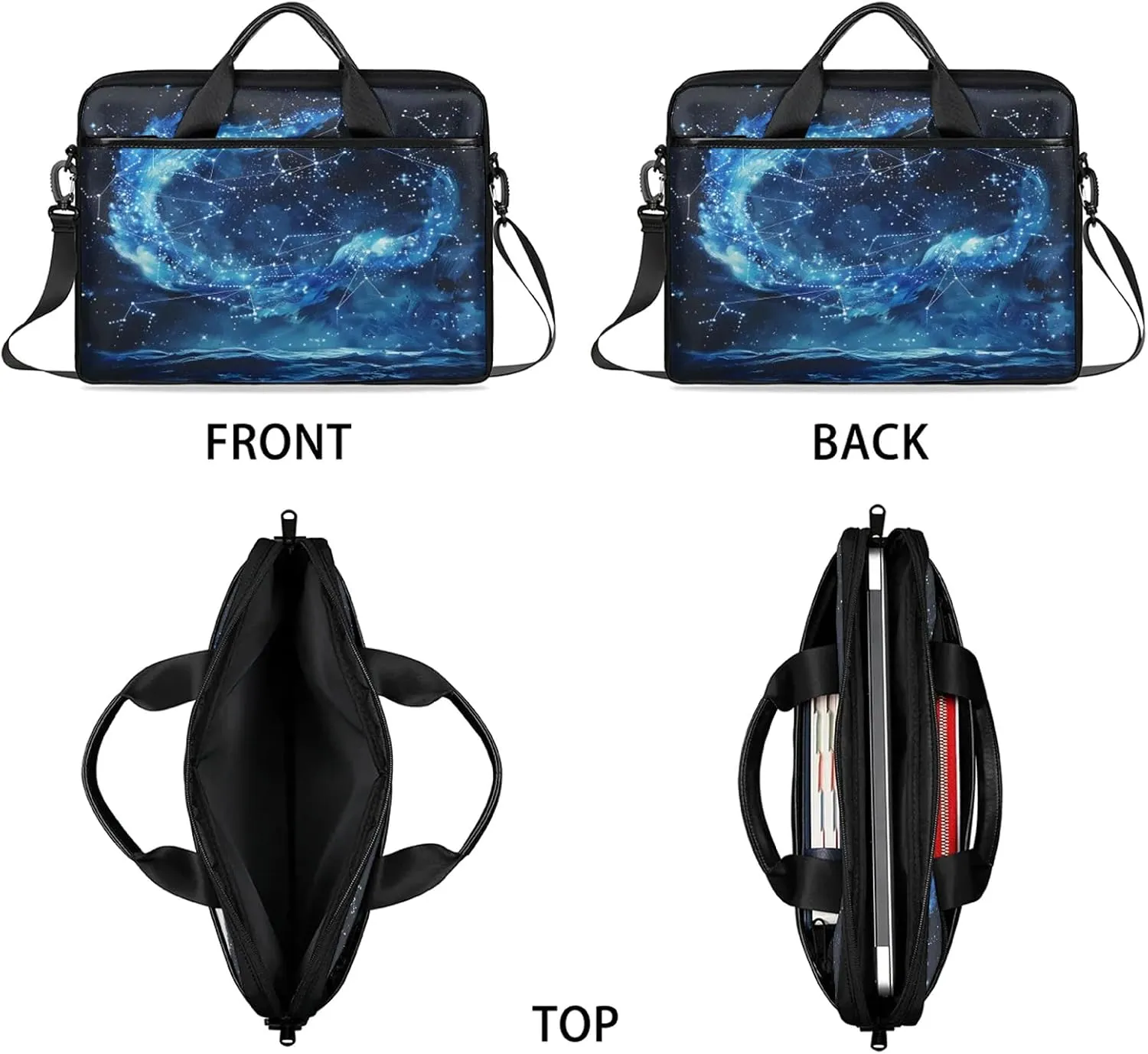 13-15 Inch Abstract Striped Handy Laptop Bag Colorful Striped Shoulder Laptop Bag For Work, School, Travel And More