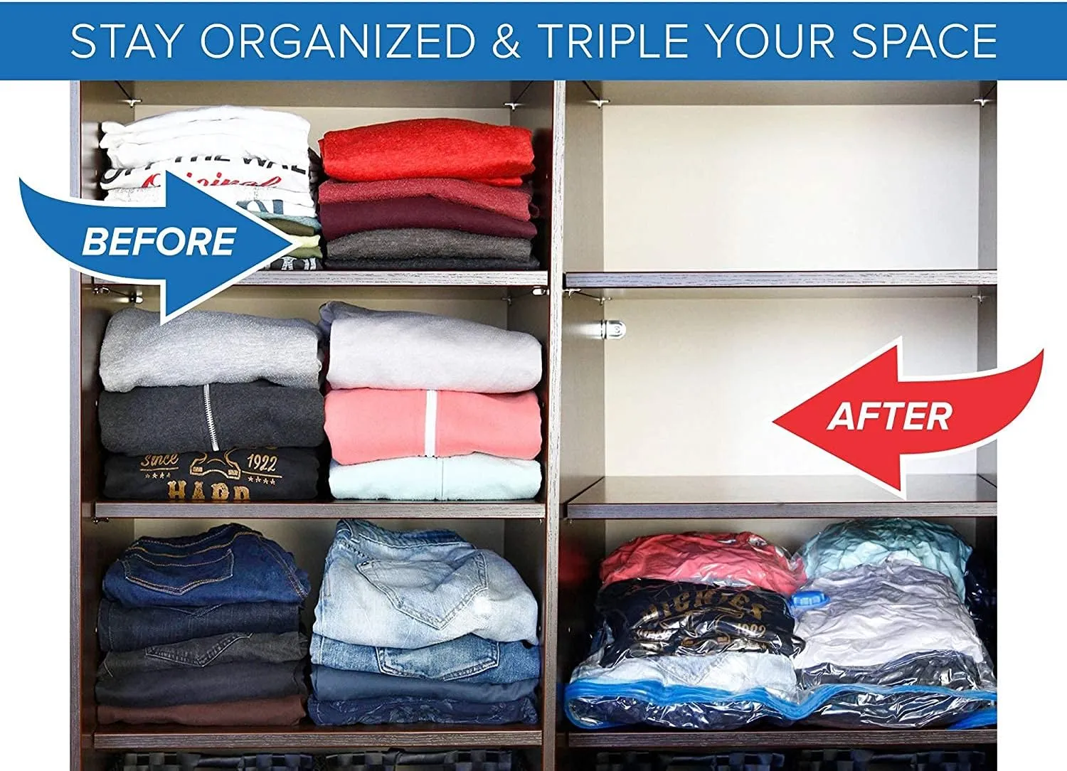 14 Combo Pack Vacuum Storage Bags (10 Medium Size 28"X20" and 4 Travel Bags Size 24"X16") for Storage Organization