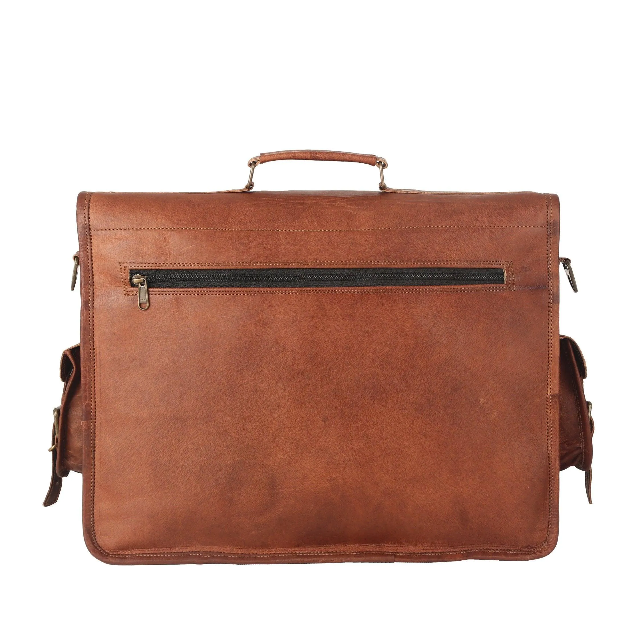 16" Leather Briefcase – Handmade Laptop Messenger Bag | Best Satchel