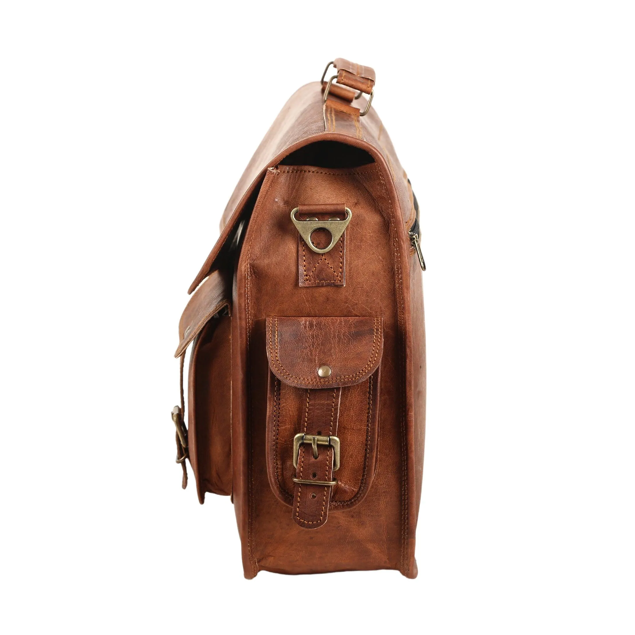 16" Leather Briefcase – Handmade Laptop Messenger Bag | Best Satchel