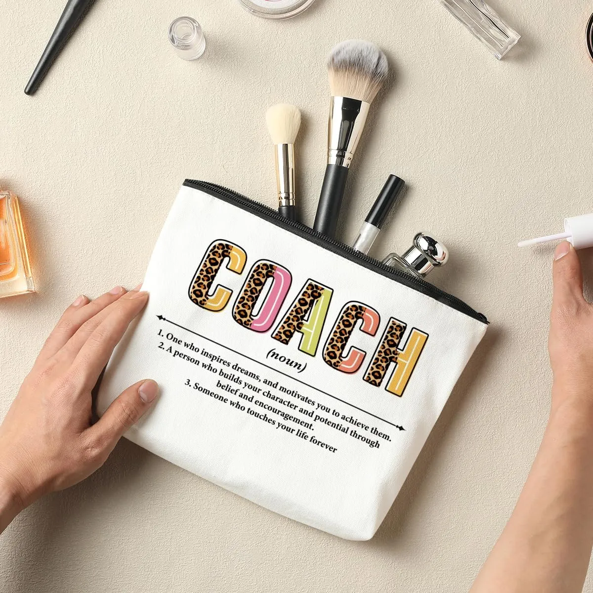 2 Coach Makeup Bags - Best Team Gifts for Coach Appreciation, Christmas or Travel