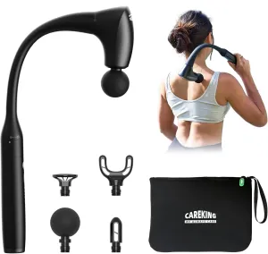 2-in-1 Detachable Muscle Massage Gun Deep Tissue with 20'' Extension Handle, Back and Neck Massager for Pain Relief, Handheld Massager for Shoulder Lower Back Leg Waist, FSA HSA Eligible