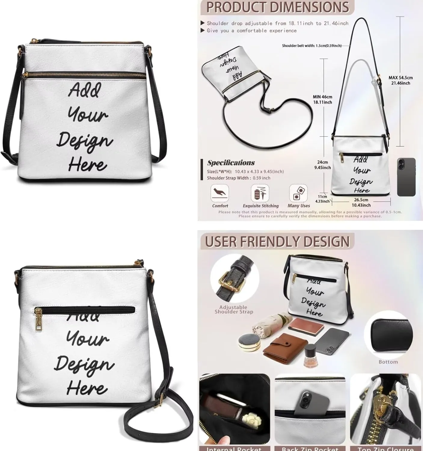 2 Pcs Bucket Bags Set for Women Trendy Satchel Purses for Women Crossbody Wristlet Purses for Women