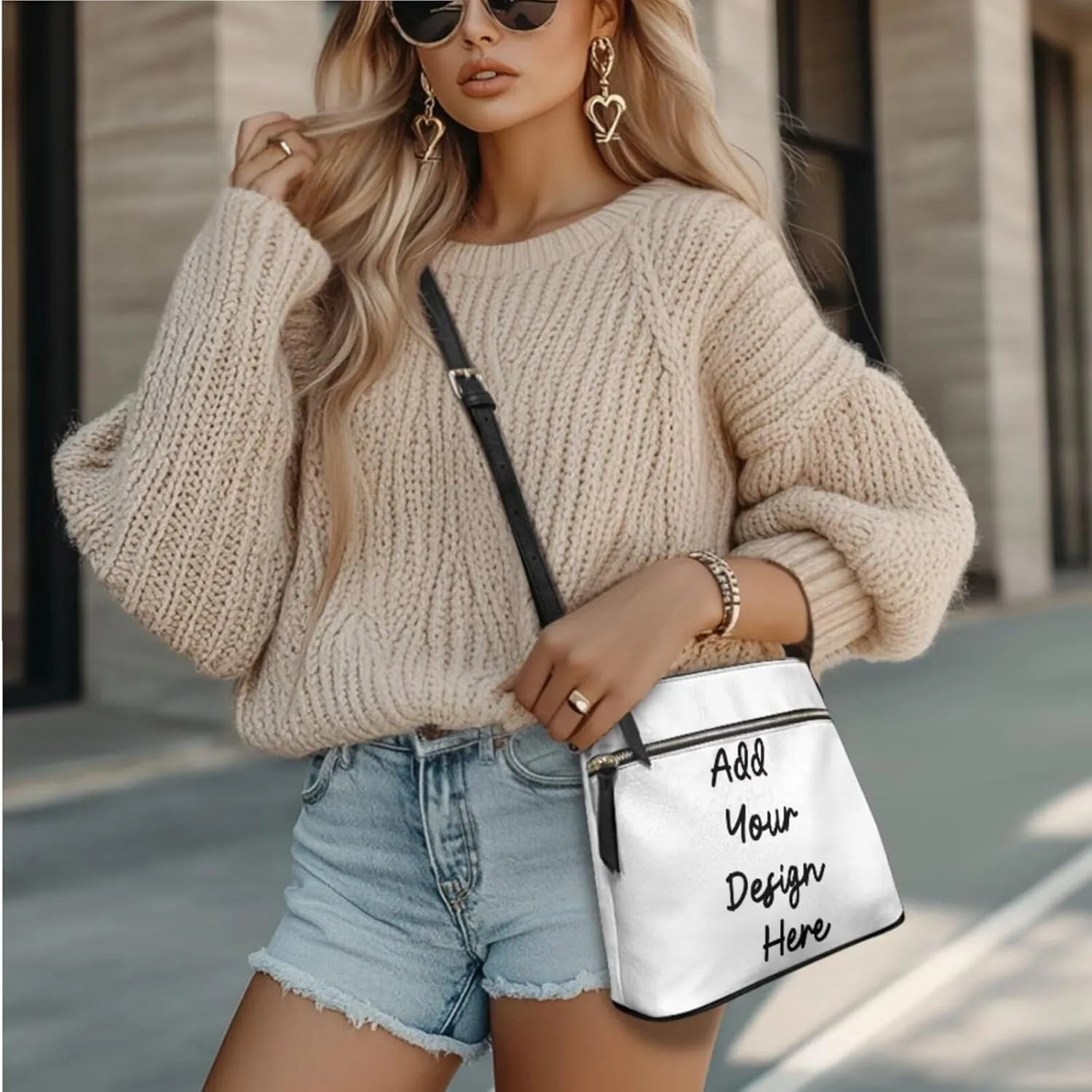 2 Pcs Bucket Bags Set for Women Trendy Satchel Purses for Women Crossbody Wristlet Purses for Women
