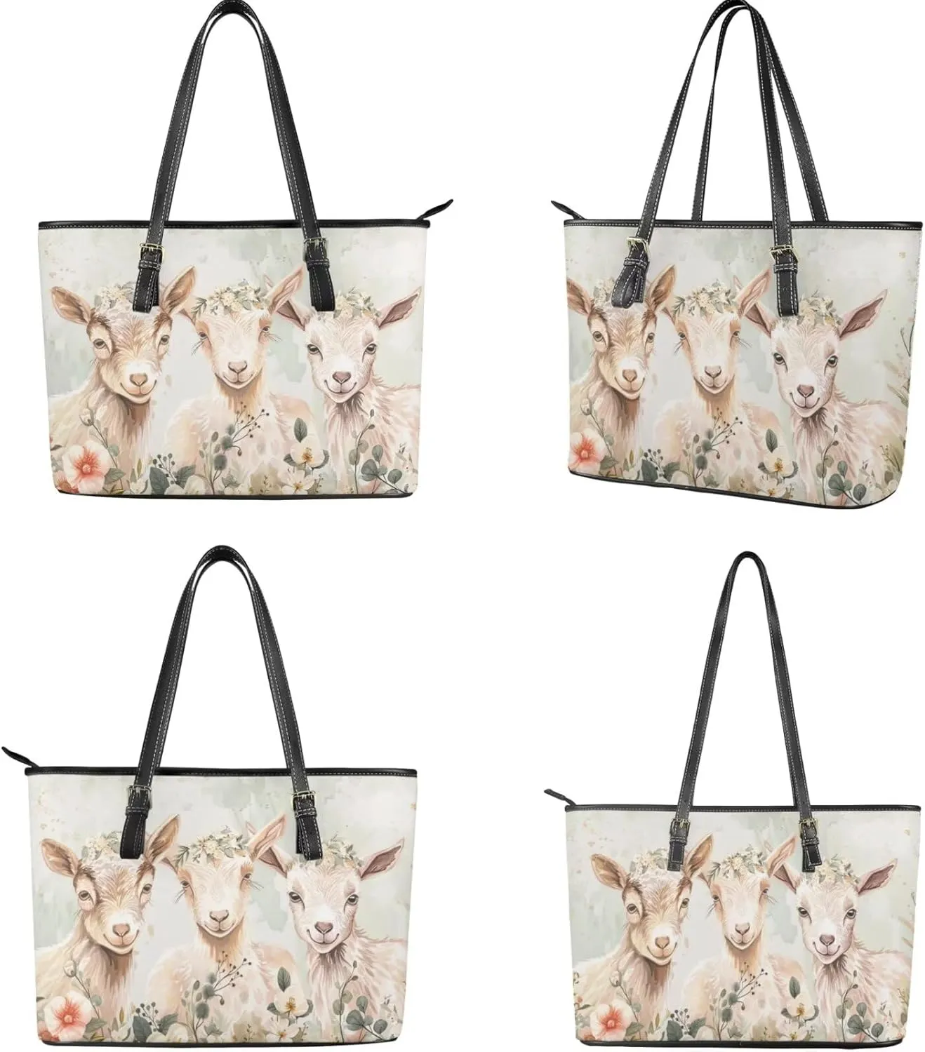2 PCS Women Handbags Purses Wallet Tote Shoulder Bags Casualfor Ladies, Leather Tote Satchel Purse Set
