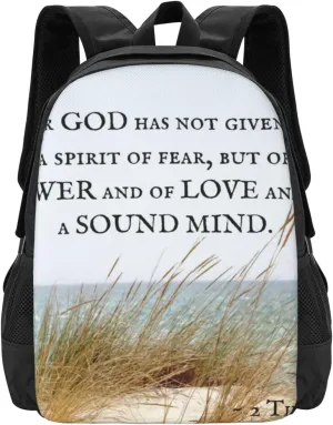 2 Timothy 1 7 God Has Not Given A Spirit Of Fear Minimalist Large Backpack – 15”Laptop Backpack, Lightweight Travel & Work Bag With Ergonomic Straps
