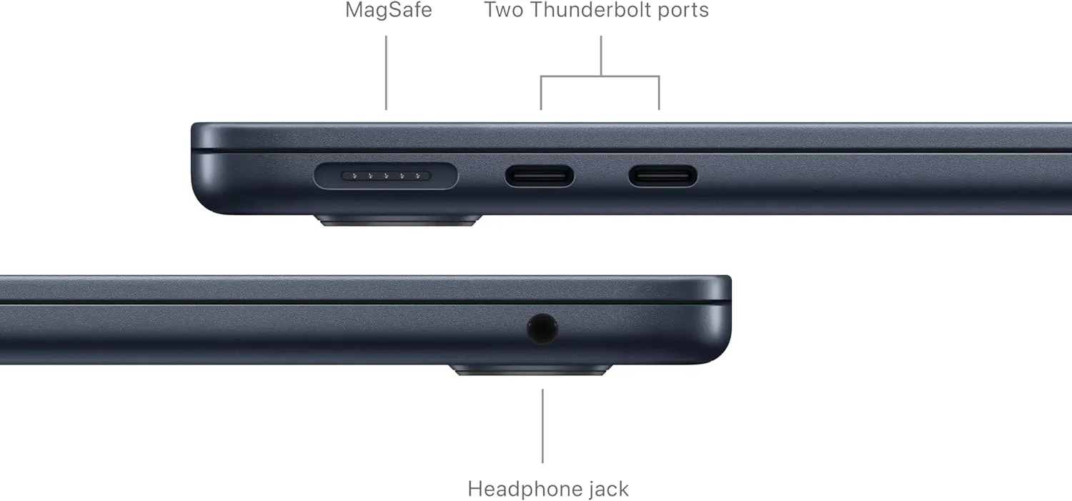 2024 Apple MacBook Air with Apple M3 Chip (13-inch, 8GB RAM, 256GB SSD Storage) (QWERTY English) Midnight (Renewed)