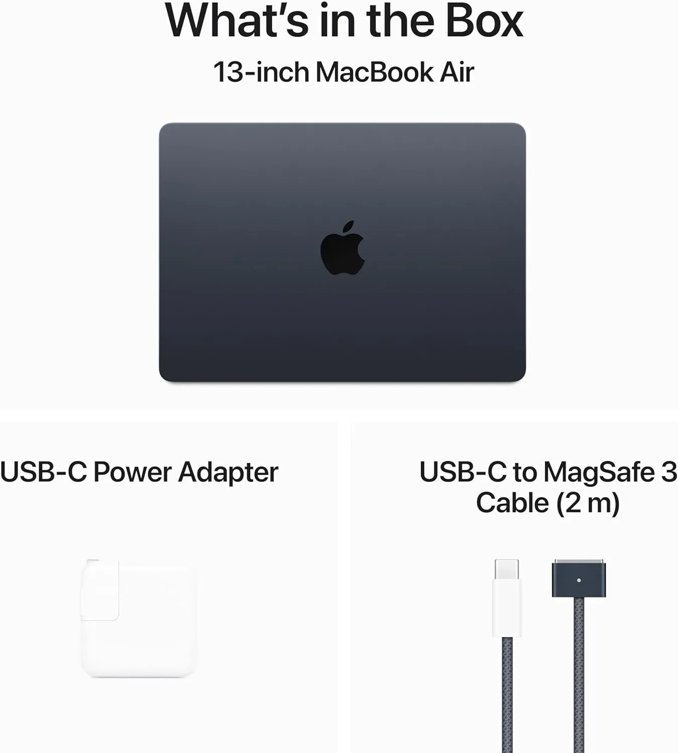 2024 Apple MacBook Air with Apple M3 Chip (13-inch, 8GB RAM, 256GB SSD Storage) (QWERTY English) Midnight (Renewed)