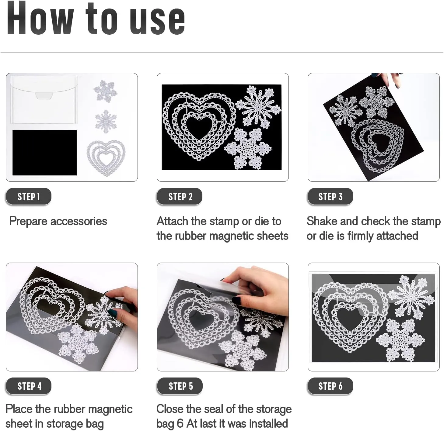 21 Pcs Clear Stamp and 9.4 x 7 inch Die Storage Bag with Rubber Magnetic Sheets Resealable Storage Pocket Large Envelope Case Cutting Dies Stencil Organizer for Card Making