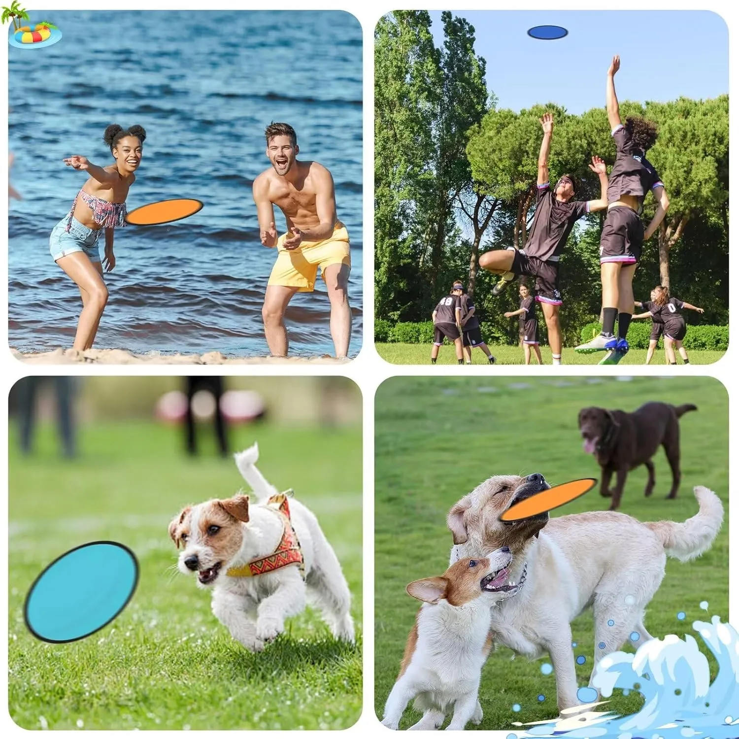 28/56/140 PCS Foldable Flying Disc Fans with Bags, 9.8'' DIY Handheld Black Egde Fabric Folding Fan for Outdoor Game Activities Birthday Party Favors Gifts, 14 Colors