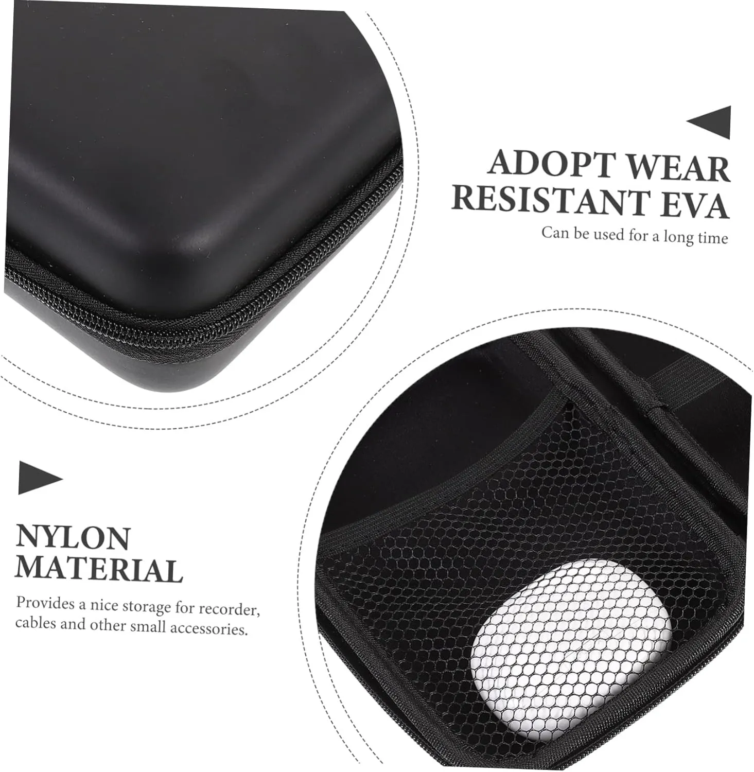 2pcs Storage Bag Travel Bags Travel Electronics Organizer Bag Electronics Travel Organizer Cassette Tape Case Charger Travel Case Zipper Case Camera Bag Data Line Nylon