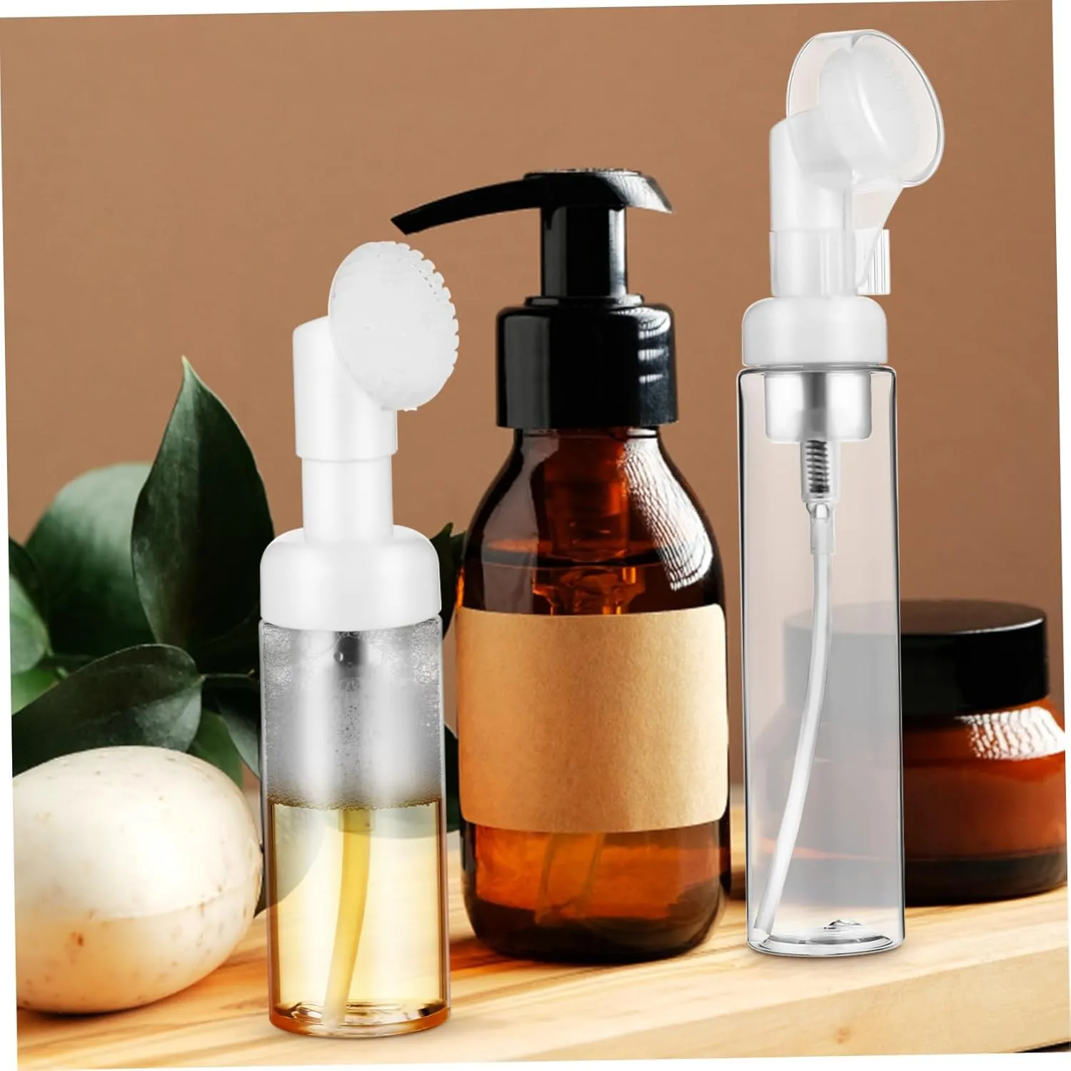 2sets Cleansing Milk Bottle Foam Dispenser Bottle Soap Dispenser Foaming Hand Wash Liquid Foam Maker for Face Wash Body Soap Handwash Refill Pump Dispenser Empty Bottle The 4pcs*2