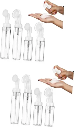 2sets Cleansing Milk Bottle Foam Dispenser Bottle Soap Dispenser Foaming Hand Wash Liquid Foam Maker for Face Wash Body Soap Handwash Refill Pump Dispenser Empty Bottle The 4pcs*2
