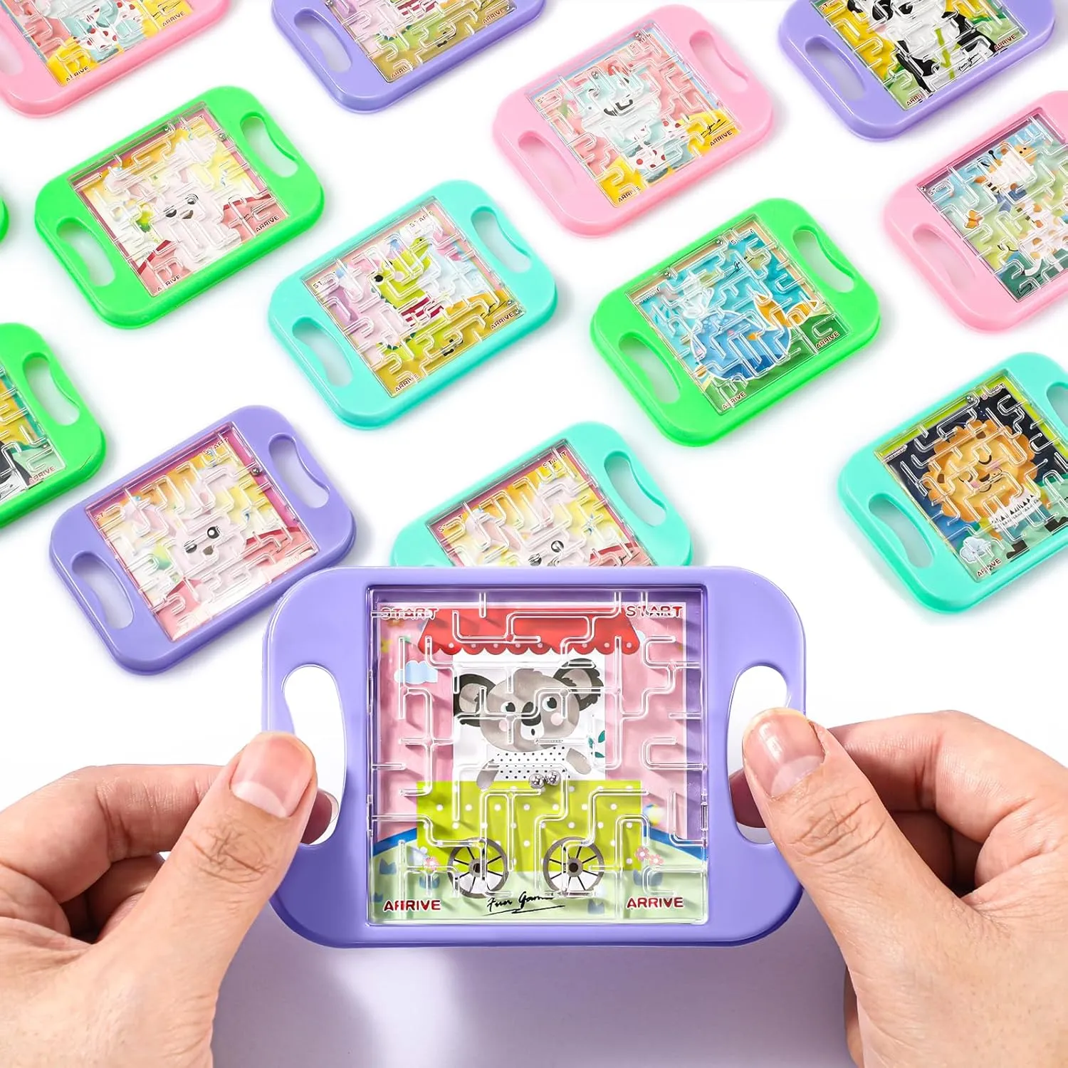 36 Pcs Mini Maze Puzzle Bulk for Kids Summer Hawaii Party Favors Small Maze Cubes Game Educational Handheld Puzzle Travel Games Graduation Classroom Gifts for Students Adults Teens