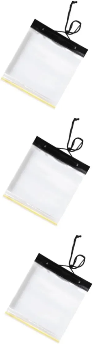 3pcs Self-sealing Outdoor Map Bag Dry Bag Waterproof Pouch Stationery Map Pocket Travel Jewelry Storage