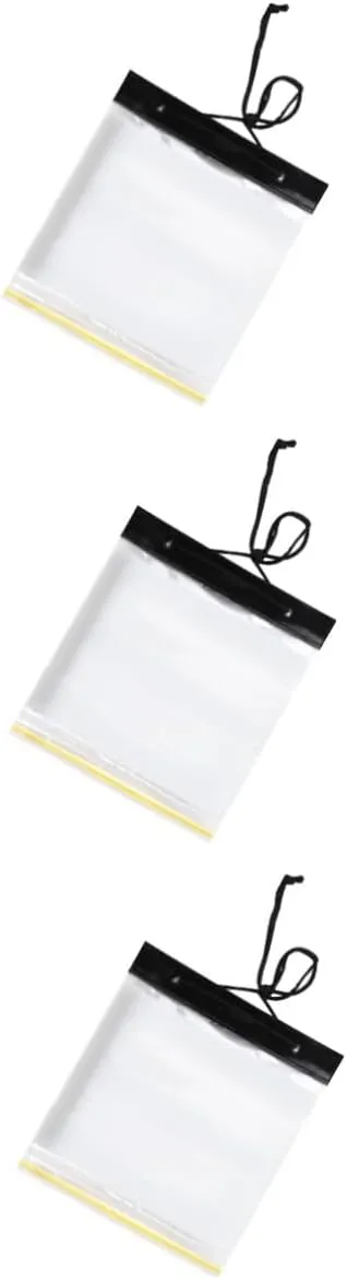 3pcs Self-sealing Outdoor Map Bag Dry Bag Waterproof Pouch Stationery Map Pocket Travel Jewelry Storage