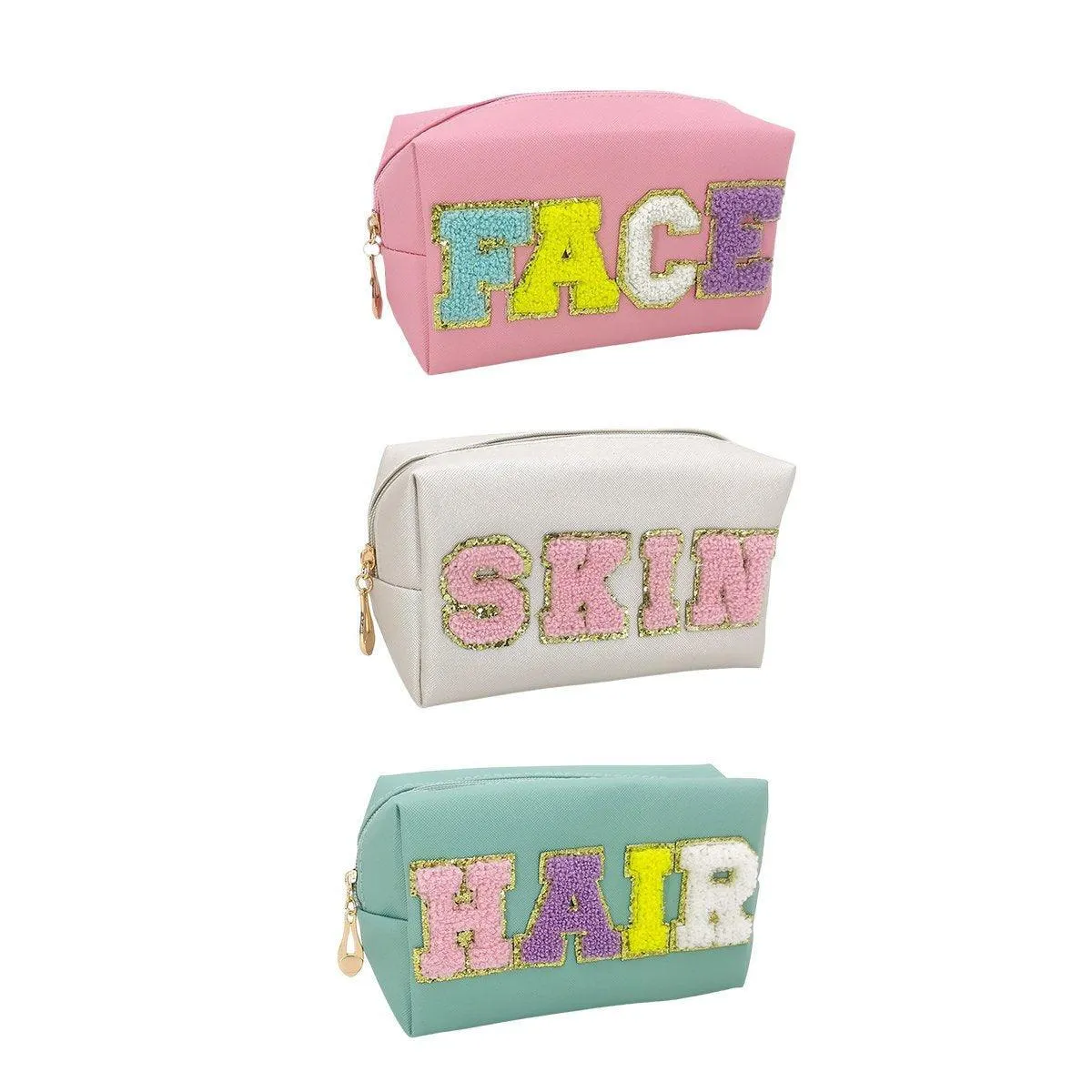 3PCS Waterproof Cosmetic Bag Large Capacity Toiletry Organizer Portable Bag