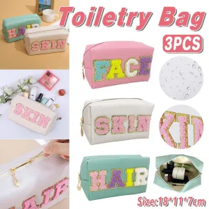 3PCS Waterproof Cosmetic Bag Large Capacity Toiletry Organizer Portable Bag