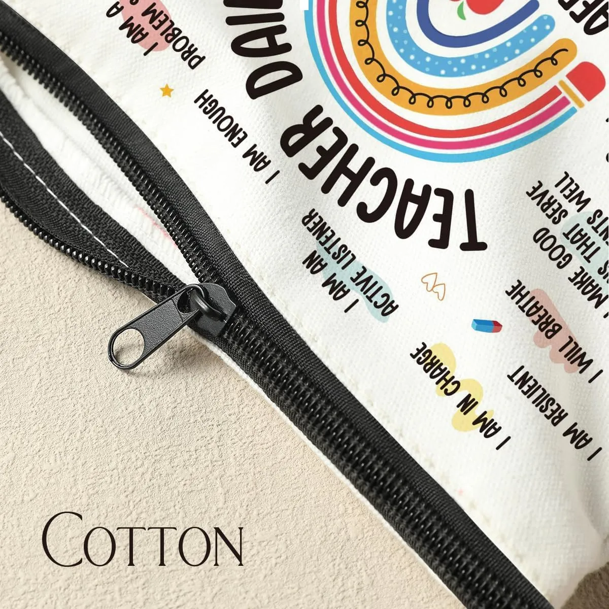 4 PCS Teacher Appreciation Makeup Bag - Gifts for Women Educators, Mentors - Graduation, Retirement, Christmas - Travel Toiletry Cosmetic Bag
