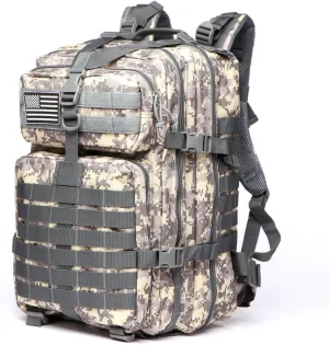 50L Sturdy Nylon Waterproof Fishing Hunting Backpack Outdoor Military Rucksacks Tactical Sports Camping Hiking (ACU)