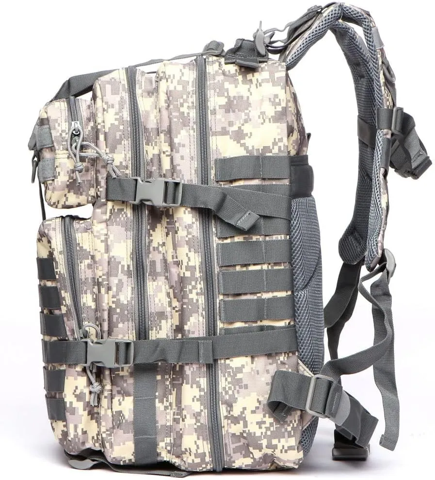 50L Sturdy Nylon Waterproof Fishing Hunting Backpack Outdoor Military Rucksacks Tactical Sports Camping Hiking (ACU)