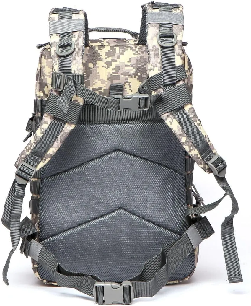 50L Sturdy Nylon Waterproof Fishing Hunting Backpack Outdoor Military Rucksacks Tactical Sports Camping Hiking (ACU)