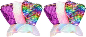 6 Pcs Mermaid Coin Purse Crossbody Bag Girl Purses Storage Organizer Mermaid Tail Purse Sequins Mermaid Tail Bag Bag Children's Bag Diagonal Span Polyester Baby