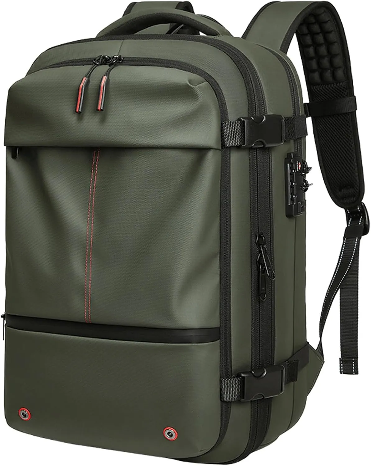 60L Man Waterproof Travel Backpack Vacuum Compression With Air Pump Anti Theft Laptop Bag Expandable Casual Large Back Pack