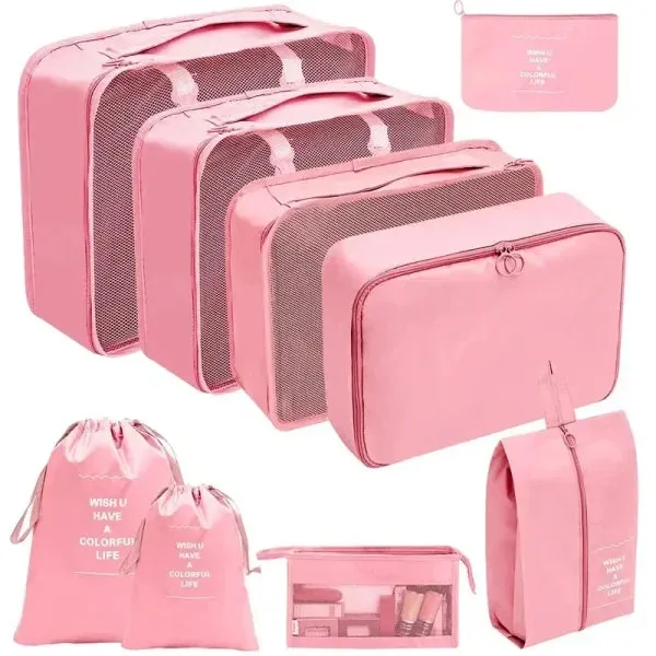 7/8/9/10 Pcs Set Travel Organizer – Portable Luggage Storage Bags & Packing Cubes