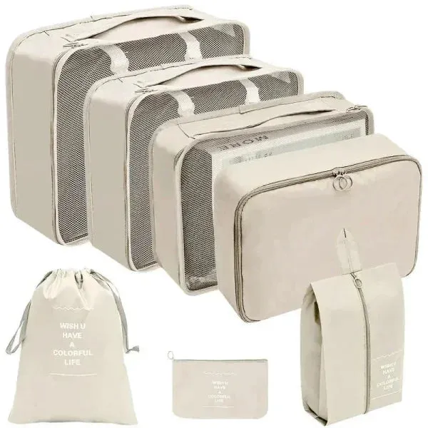 7/8/9/10 Pcs Set Travel Organizer – Portable Luggage Storage Bags & Packing Cubes