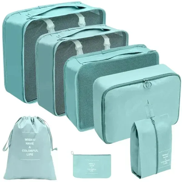 7/8/9/10 Pcs Set Travel Organizer – Portable Luggage Storage Bags & Packing Cubes