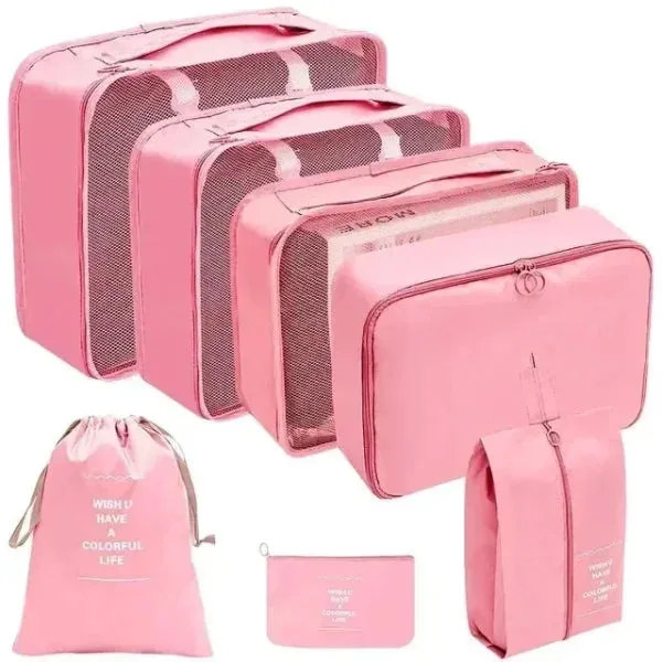 7/8/9/10 Pcs Set Travel Organizer – Portable Luggage Storage Bags & Packing Cubes