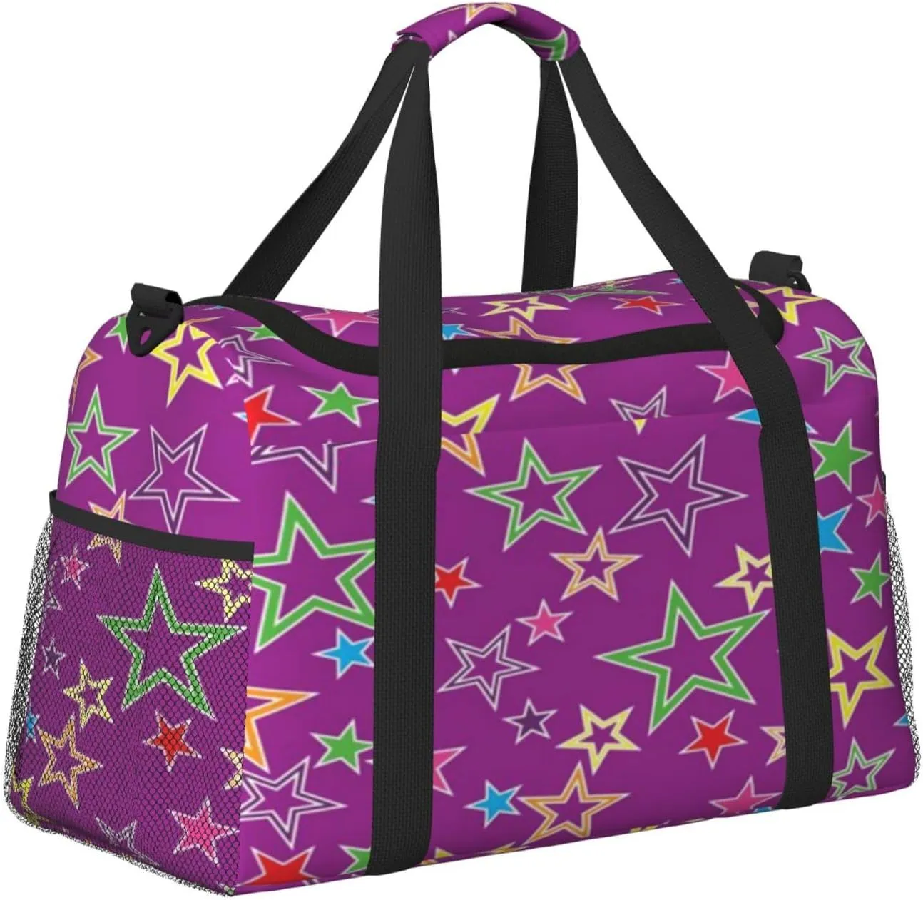 A Five Pointed Star Travel Duffel Bag Large Foldable Waterproof Overnight Bag For Beach Swim Bags Pool Sports Gym
