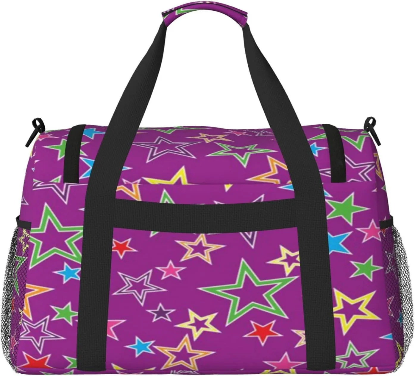 A Five Pointed Star Travel Duffel Bag Large Foldable Waterproof Overnight Bag For Beach Swim Bags Pool Sports Gym