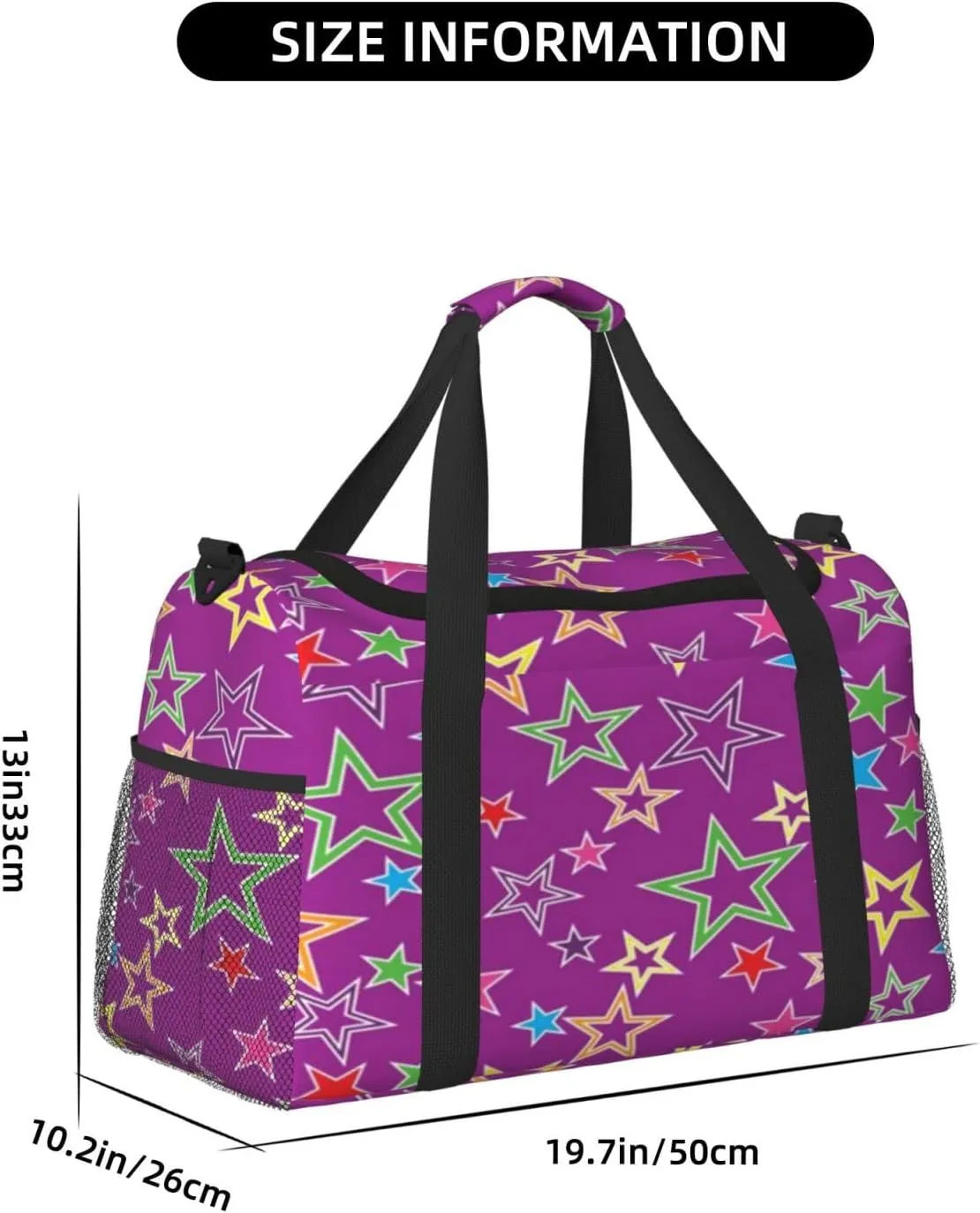 A Five Pointed Star Travel Duffel Bag Large Foldable Waterproof Overnight Bag For Beach Swim Bags Pool Sports Gym