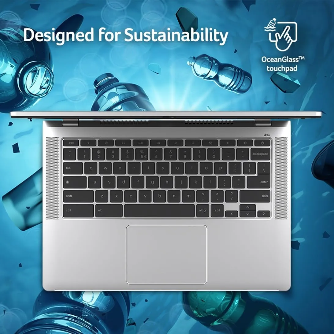 Acer Chromebook 314 CB314-4H-C2UW Laptop | Intel Processor N100 | 14" Full HD (1920 x 1080) IPS Display | 4GB LPDDR5 | 64GB eMMC | Intel Wireless Wi-Fi 6E AX211 | Chrome OS | Pure Silver