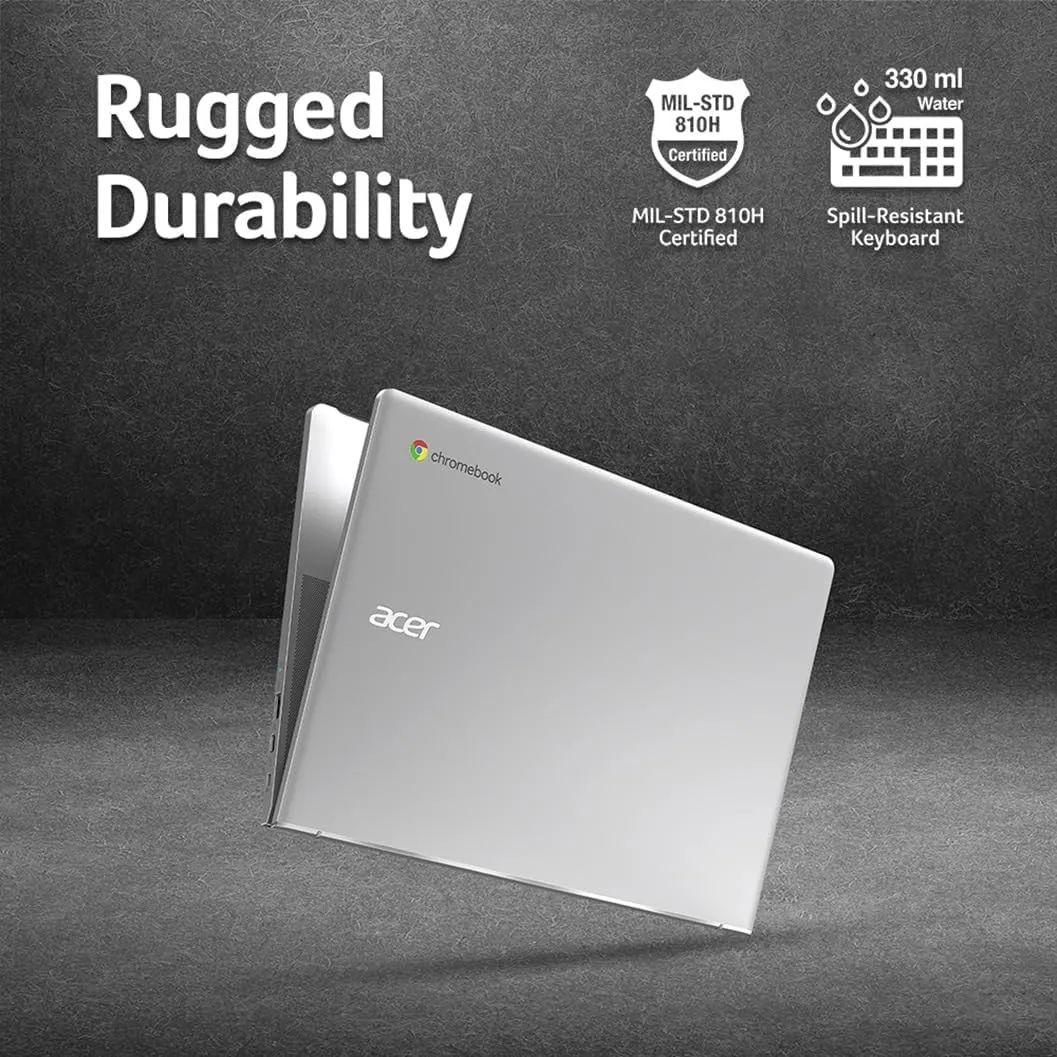 Acer Chromebook 314 CB314-4H-C2UW Laptop | Intel Processor N100 | 14" Full HD (1920 x 1080) IPS Display | 4GB LPDDR5 | 64GB eMMC | Intel Wireless Wi-Fi 6E AX211 | Chrome OS | Pure Silver