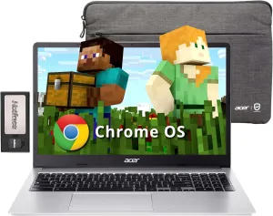 Acer Chromebook 315 15.6" HD Laptop, Intel Pentium N6000, 4GB LPDDR4X, 288GB Storage (128GB eMMC & 160GB Docking Station Set), Intel UHD Graphics, Numeric Keypad, HD Webcam, Wi-Fi 6, Chrome OS, Silver