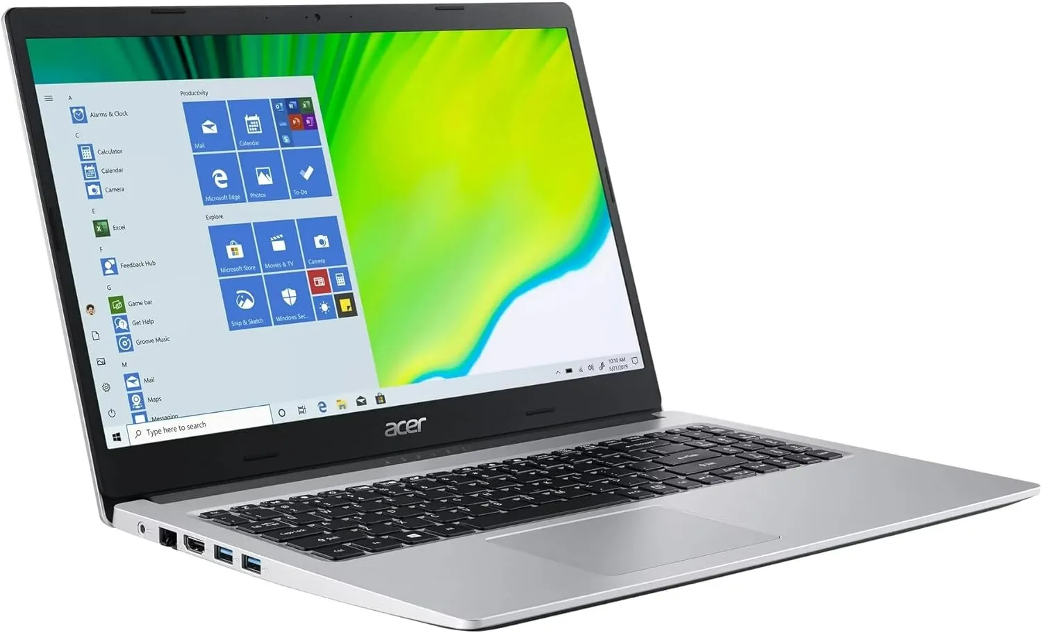 acer Laptop | Aspire 3 | 15.6" 1920 x 1080 IPS LED-Backlit | AMD Ryzen 5 3500U 4-Core | 8GB DDR4 | 512GB SSD | Windows 11 Pro | Wi-Fi 5 - Bluetooth 5-720p HD Camera - Pure Silver