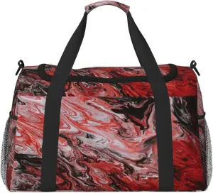 Acrylic Paint Travel Duffel Bag Large Foldable Waterproof Overnight Bag For Beach Swim Bags Pool Sports Gym