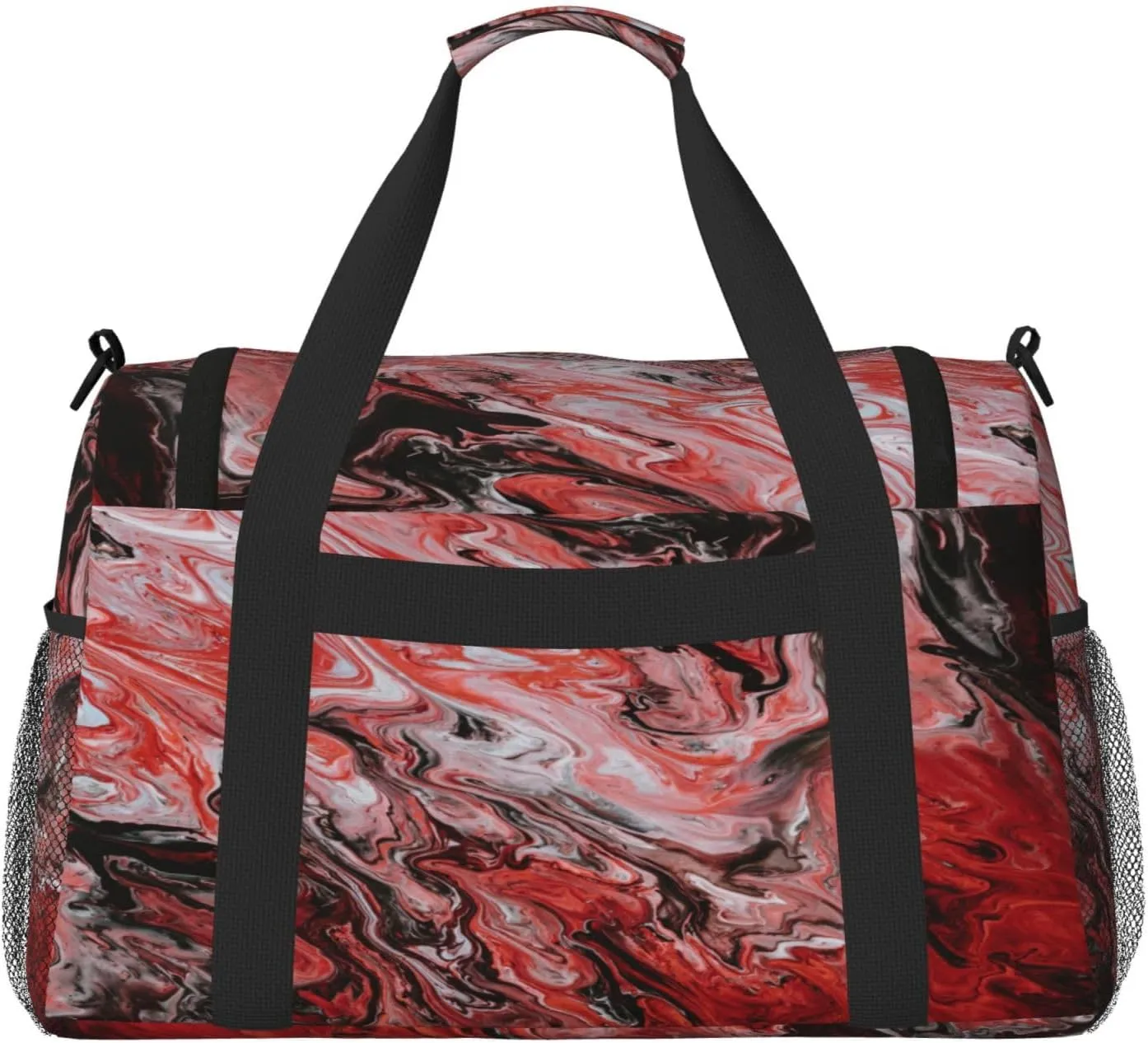Acrylic Paint Travel Duffel Bag Large Foldable Waterproof Overnight Bag For Beach Swim Bags Pool Sports Gym