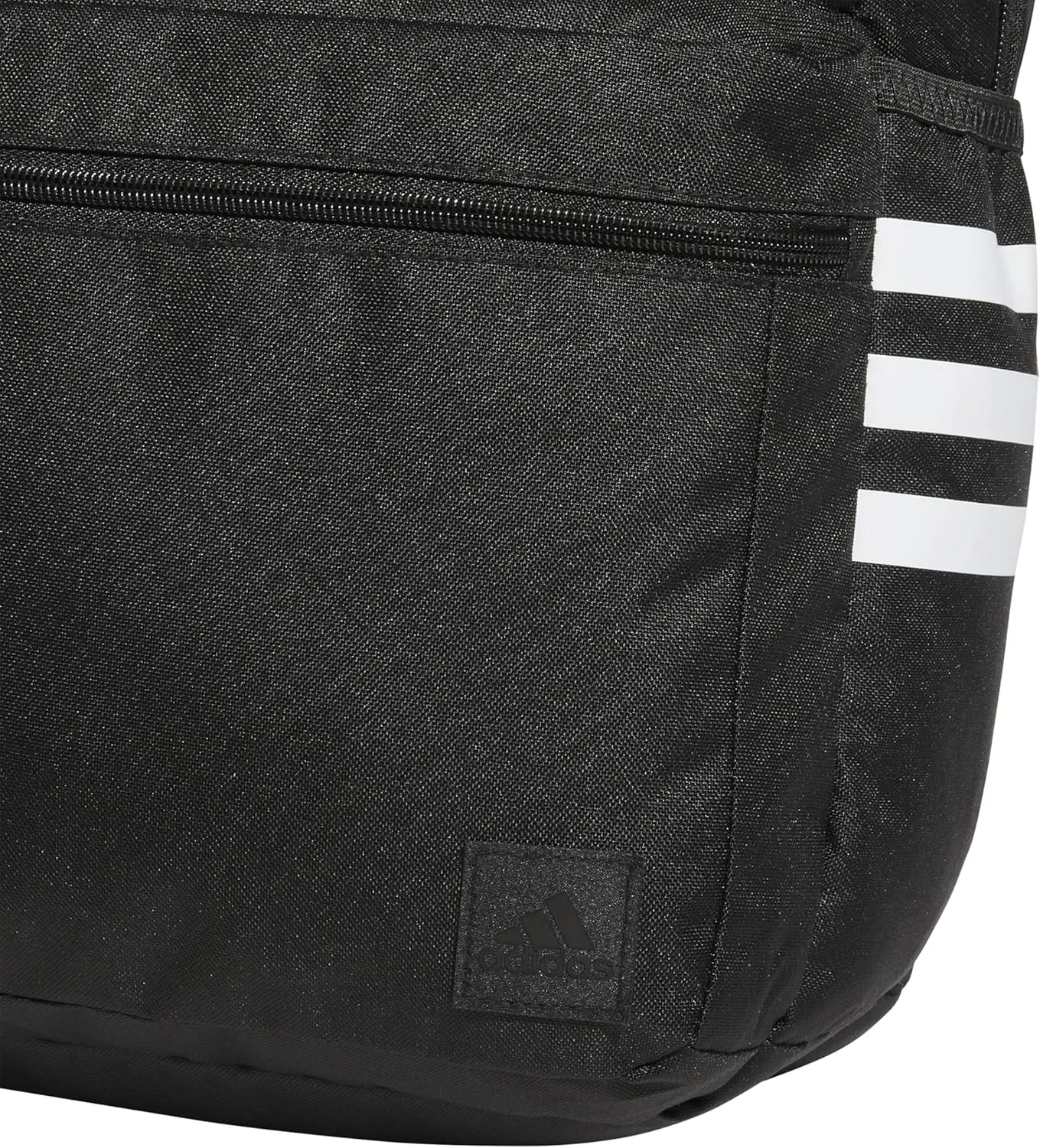 adidas 3-Stripe Classic Backpack for Men and Women, Bag with Laptop Sleeve, Black/White/5.0, One Size