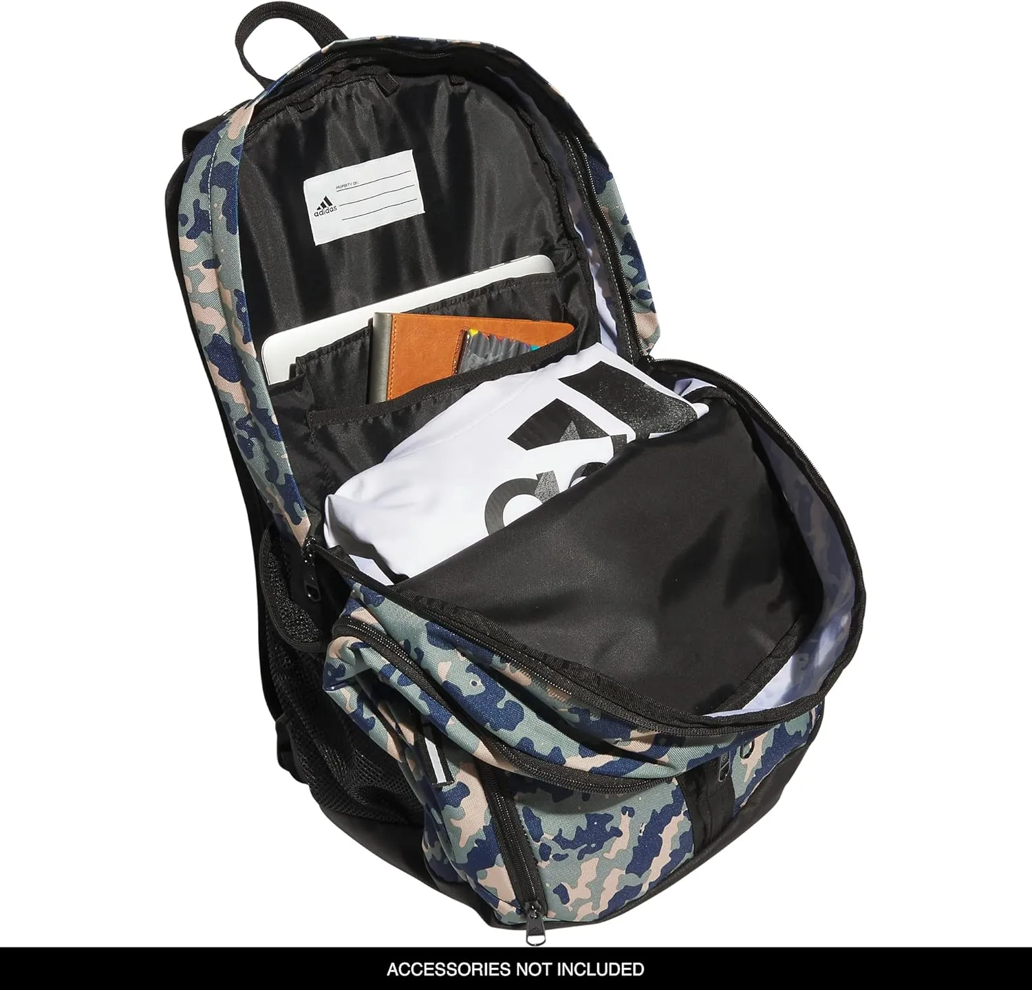 adidas Prime 6 Backpack, Essential Camo Crew Navy-Silver Green/Black, One Size