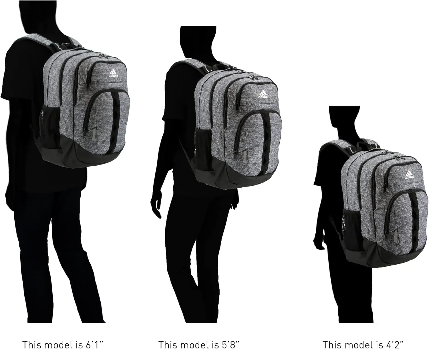 adidas Prime 6 Backpack, Stone Wash Carbon/Carbon Grey/Rose Gold, One Size