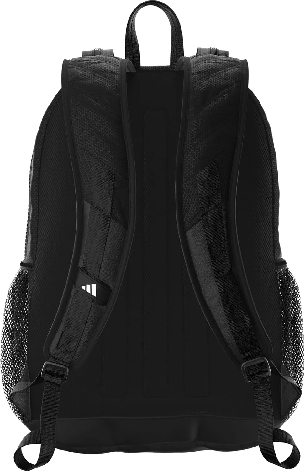 adidas Primetime Large Backpack for Women and Men, Big Bag with Laptop Sleeve, Black/White, One Size