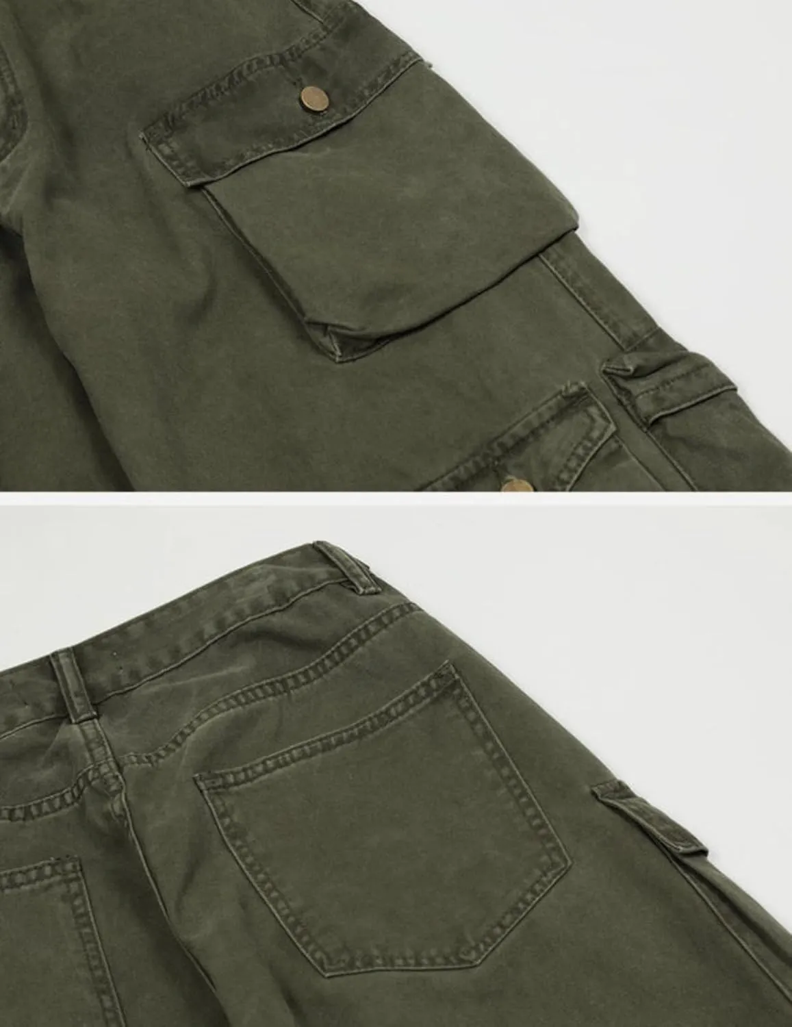 Aelfric Eden Cargo Pant Vintage Basic Loose Pants Multi-Pocket Wide Leg Casual Pants Streetwear Baggy Y2K Trendy Bottoms