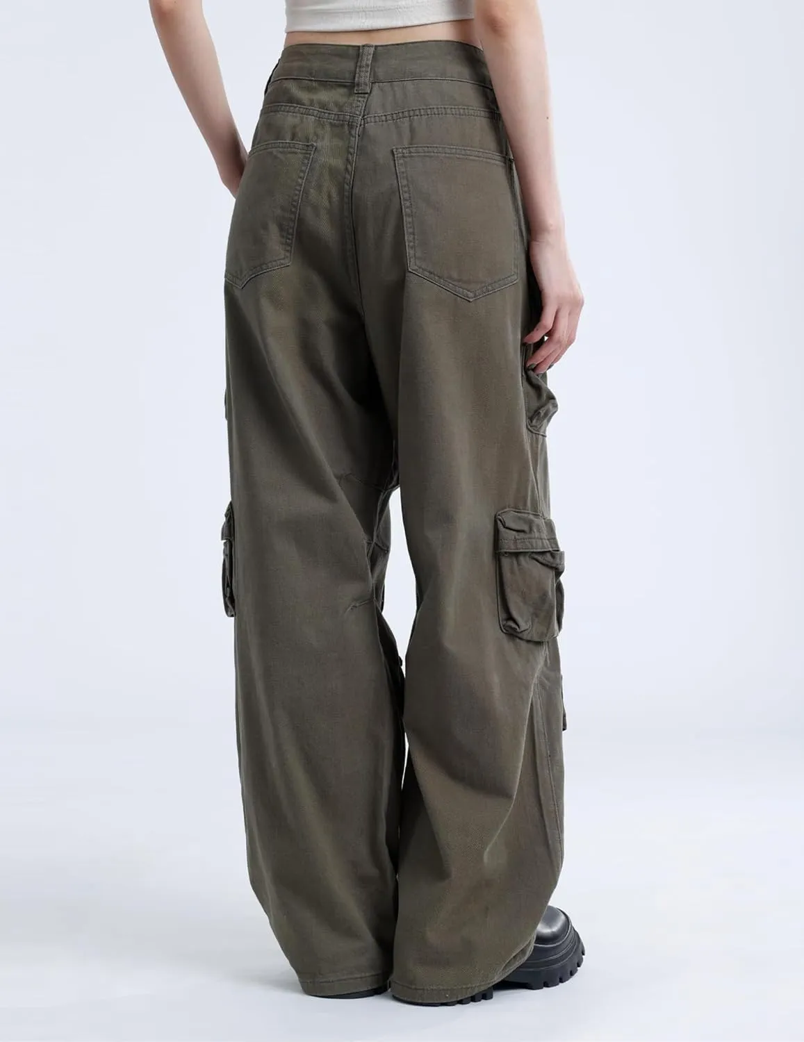 Aelfric Eden Cargo Pant Vintage Basic Loose Pants Multi-Pocket Wide Leg Casual Pants Streetwear Baggy Y2K Trendy Bottoms